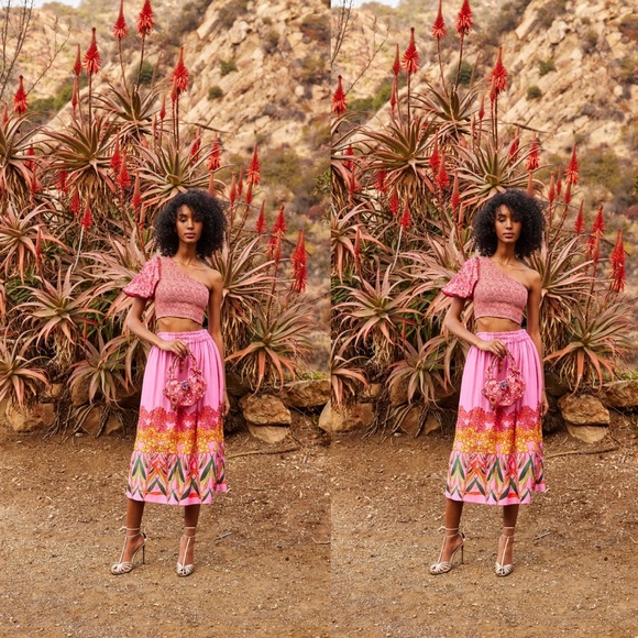 New Anthropologie x Roopa Pemmaraju Embroidered Midi Skirt - Picture 2 of 9